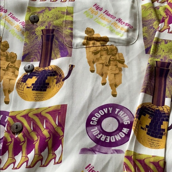 Pot Meets Pop Urban Outfitters Button Down Shirt - Picture 2 of 4